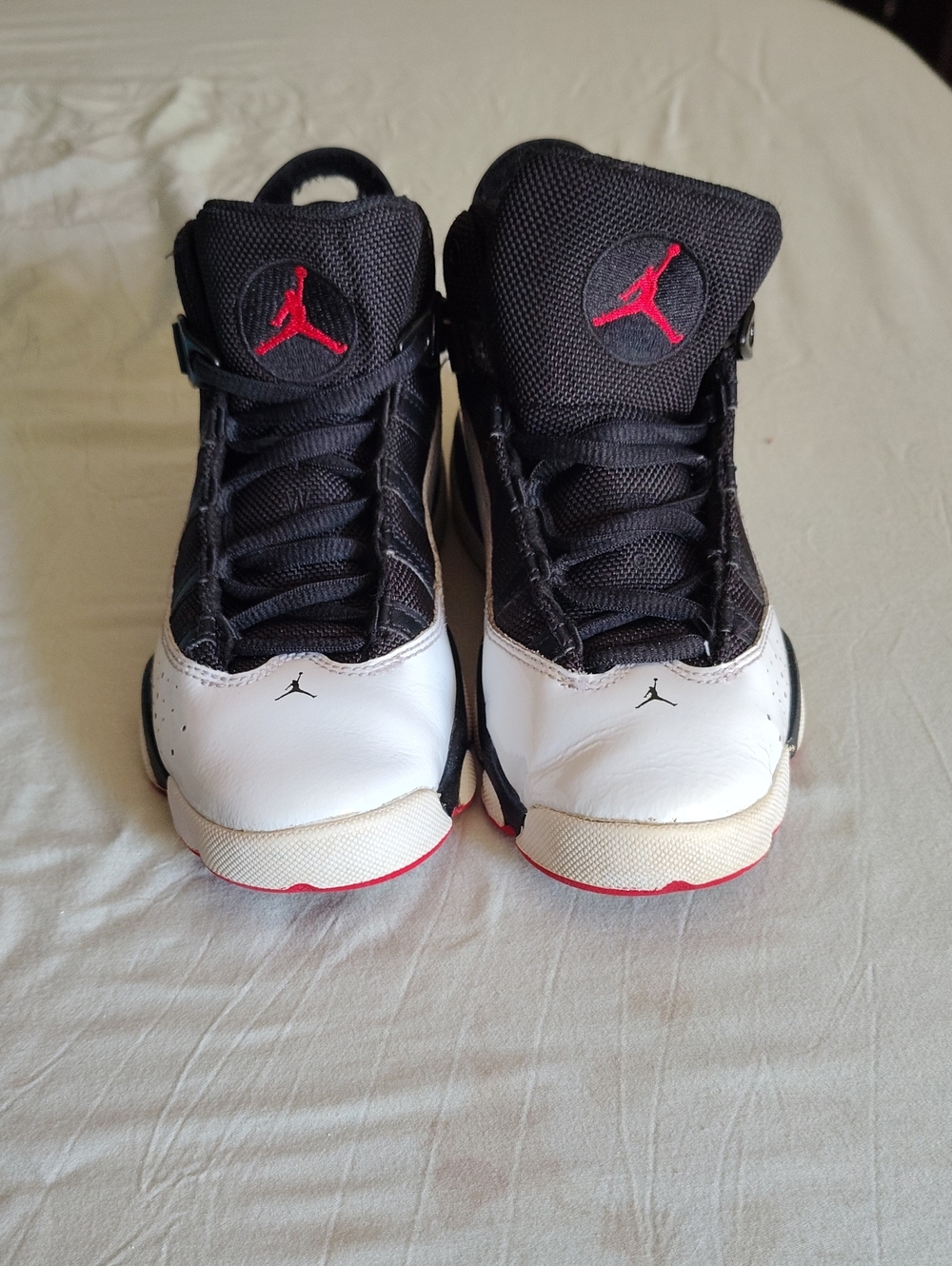 Jordan Kids Black/White/Red High-Top Sneakers